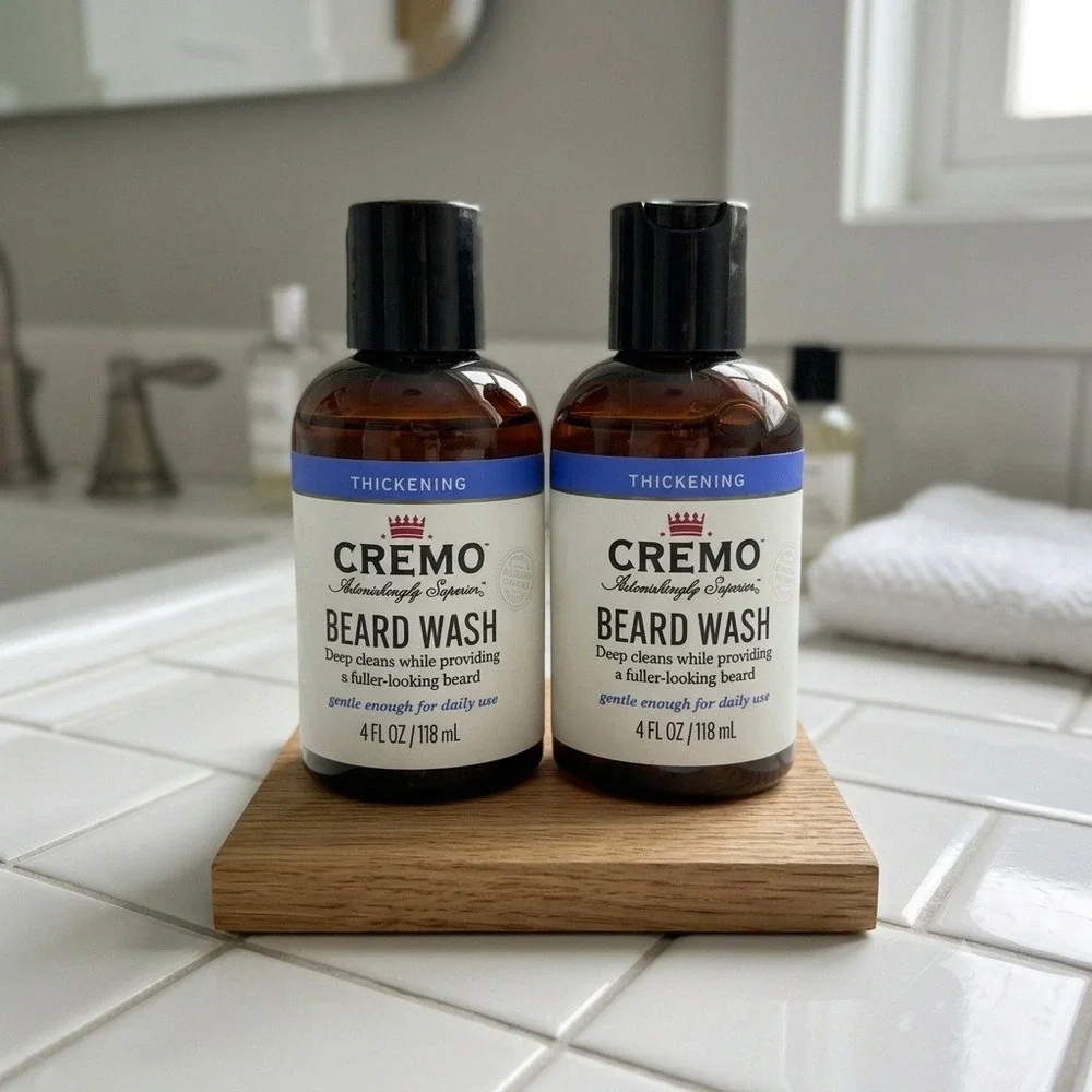 Cremo Thickening Beard Wash Mens 4oz Lot of 2 Fuller Looking Formula **NEW**